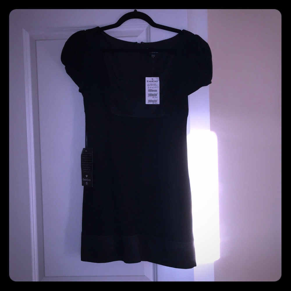 BEBE empire waist black dress